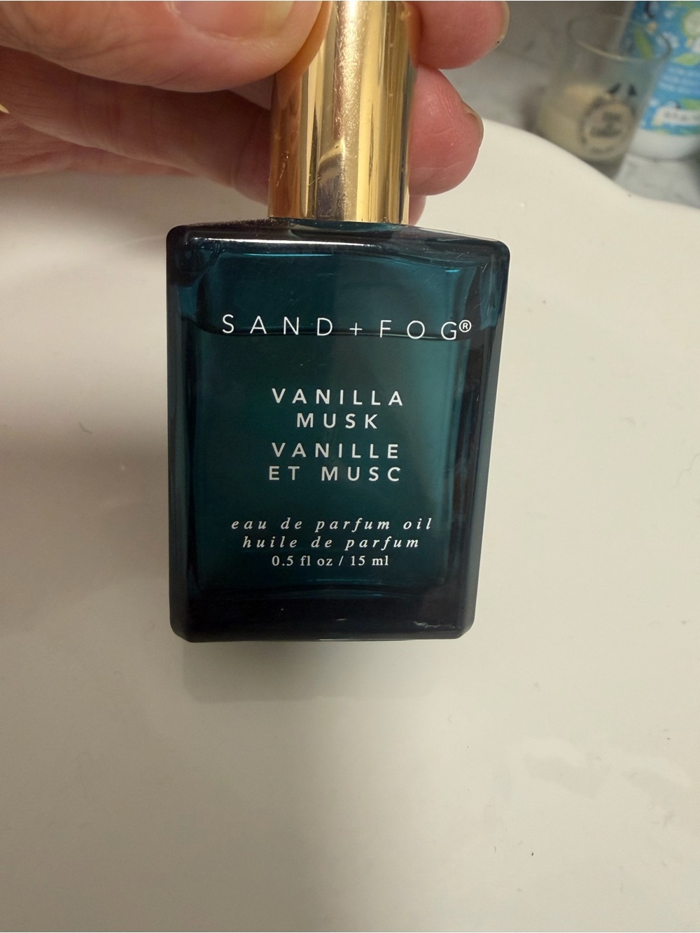 Sand + Fog Vanilla Musk Eau de Parfum Oil — Teal Bottle
